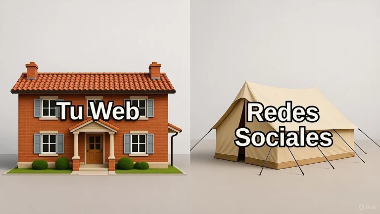 redes sociales vs sitio web