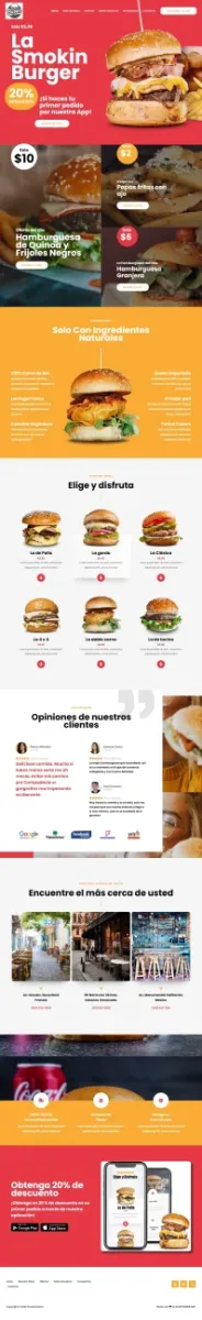 Diseño web para venta de comida
