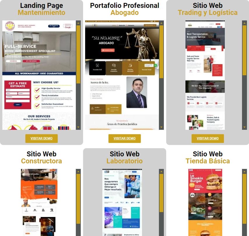 Ejemplos de sitios web 20» El sitio web